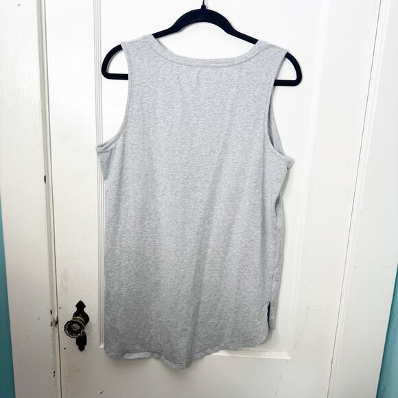 Soft Surroundings Longline Heather Gray Tank Aide Vents Classic Layering Large - Picture 6 of 8